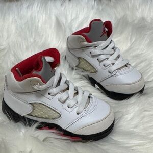 Jordan 5 5c Baby Toddler  White and Red Sneakers 2019 release